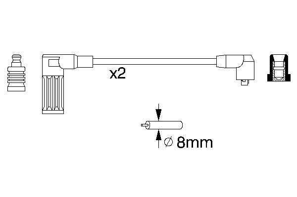 Fios de alta voltagem, kit 8503 NGK