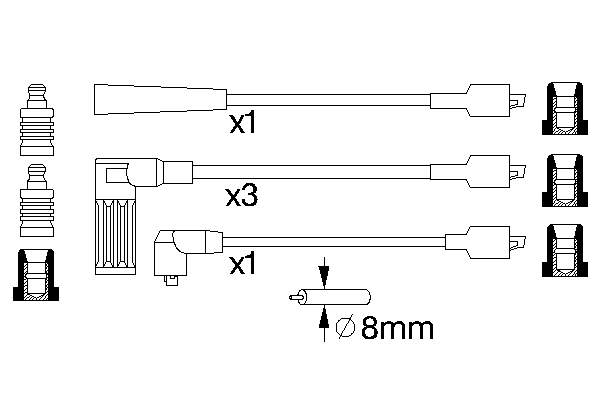 Fios de alta voltagem, kit FAE 83910 preço, a partir de 33,10 USD
