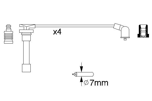 Compre 8516 NGK Fios de alta voltagem, kit