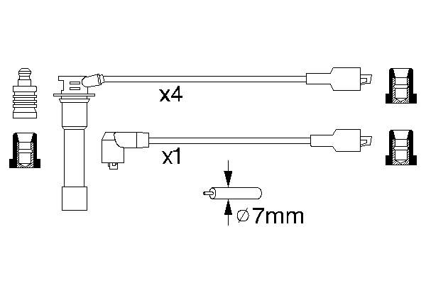 Fios de alta voltagem, kit FAE 85190 preço, a partir de 55,22 USD