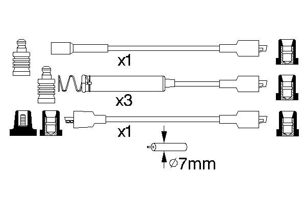 Fios de alta voltagem, kit NGK 781 preço, a partir de 38,35 USD