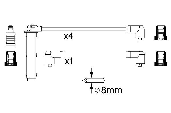 Compre 85710 FAE Fios de alta voltagem, kit