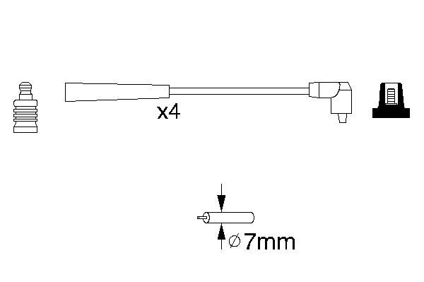 Fios de alta voltagem, kit NGK 643 preço, a partir de 36,04 USD
