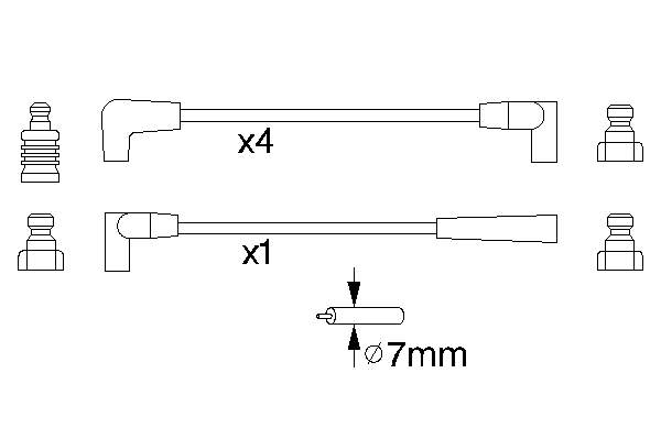 Fios de alta voltagem, kit NGK 8500