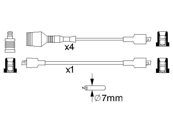 Fios de alta voltagem, kit NGK 8582