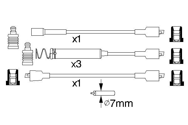 Fios de alta voltagem, kit FAE 83060 preço, a partir de 21,34 USD