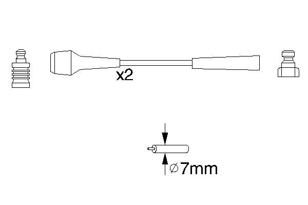 Fios de alta voltagem, kit 6025 NGK