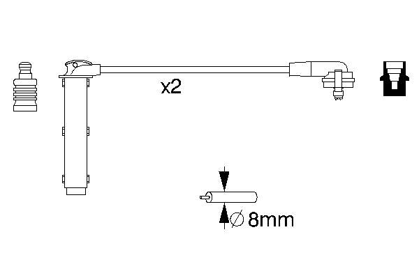 9898 EFI Fios de alta voltagem, kit