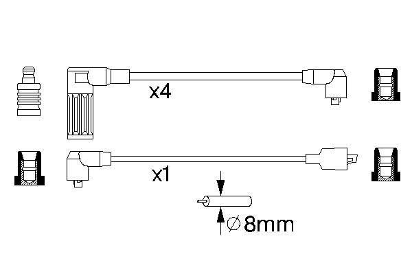 Fios de alta voltagem, kit NGK 665 preço, a partir de 23,94 USD