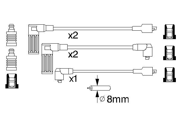 Compre 8211 NGK Fios de alta voltagem, kit