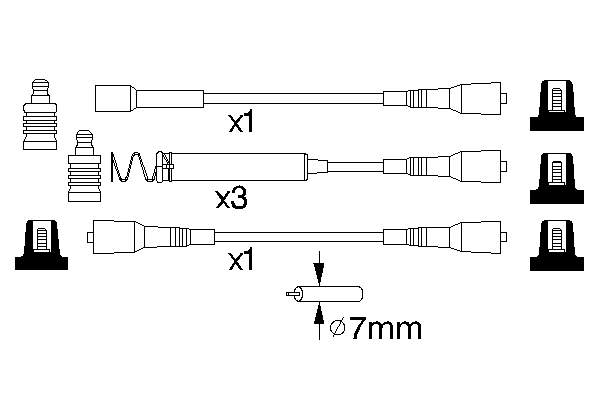 Fios de alta voltagem, kit NGK 782 preço, a partir de 37,27 USD