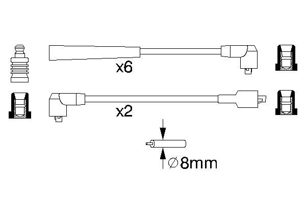 Fios de alta voltagem, kit NGK 625 preço, a partir de 47,67 USD