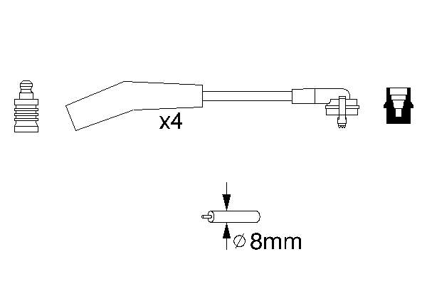 ZEF1178 Beru Fios de alta voltagem, kit
