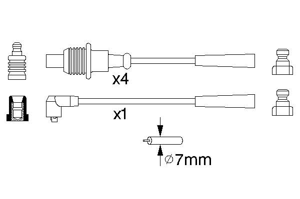 Fios de alta voltagem, kit NGK 8495