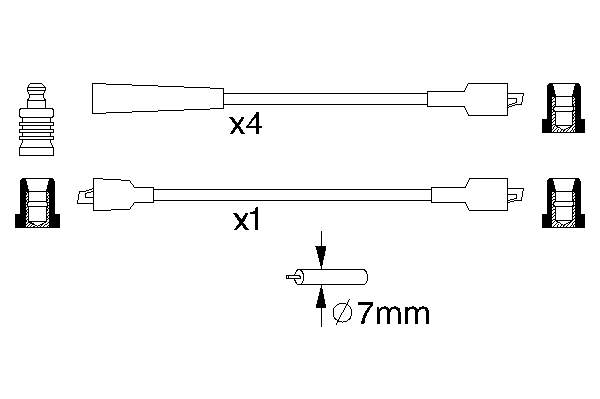 Fios de alta voltagem, kit Ford 1063605 preço, a partir de 26,82 USD