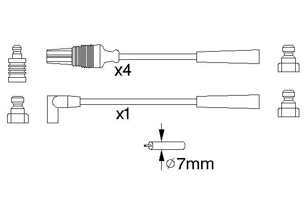 Fios de alta voltagem, kit FAE 83650 preço, a partir de 28,08 USD