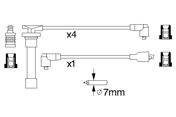 Fios de alta voltagem, kit Maxgear 530128 preço, a partir de 52,46 USD