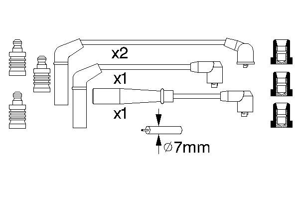 Compre 9091922209 Toyota Fios de alta voltagem, kit