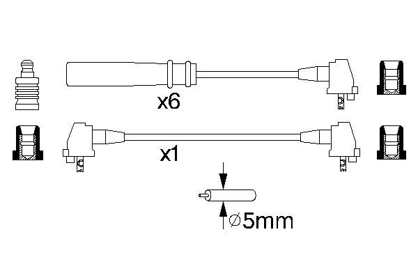 Fios de alta voltagem, kit 9150 NGK