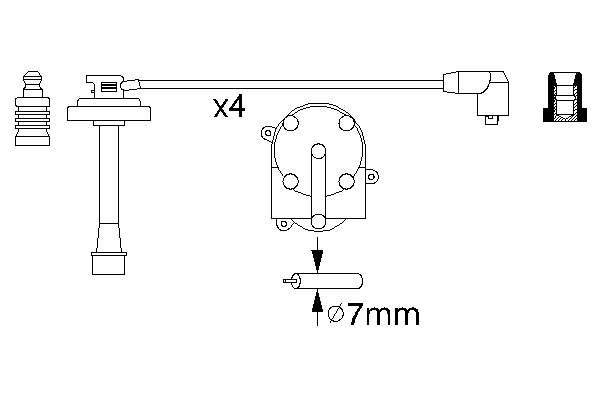 Fios de alta voltagem, kit Toyota Camry II V2