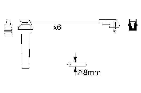 346456 VALEO Fios de alta voltagem, kit