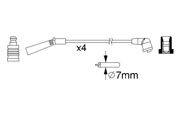 RCME59 NGK Fios de alta voltagem, kit