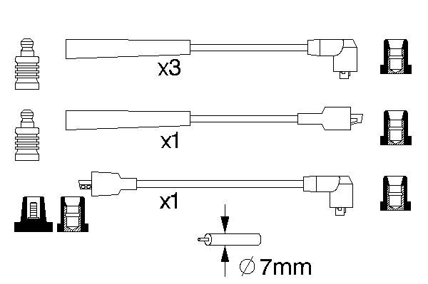 Fios de alta voltagem, kit Mitsubishi MD030938 preço, a partir de 23,52 USD