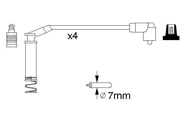 Fios de alta voltagem, kit NGK 804 preço, a partir de 26,19 USD