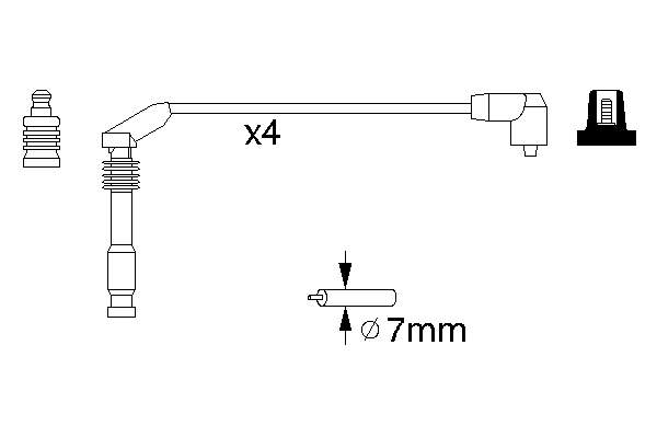 Fios de alta voltagem, kit ERA 883038 preço, a partir de 34,68 USD
