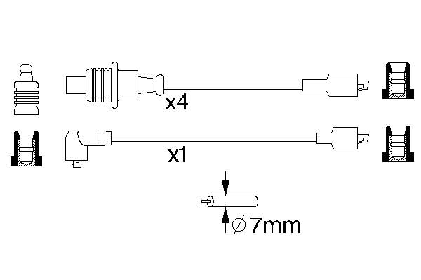 Compre 8182 NGK Fios de alta voltagem, kit