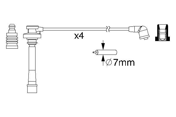 Compre 8735 NGK Fios de alta voltagem, kit