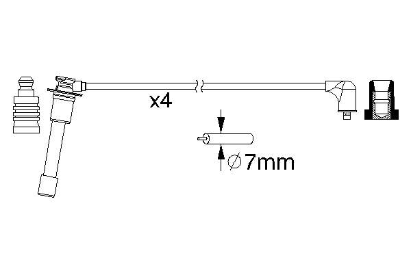 Fios de alta voltagem, kit Mazda Z50118140 preço, a partir de 30,06 USD