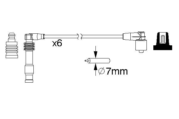 Fios de alta voltagem, kit NGK 820 preço, a partir de 66,68 USD
