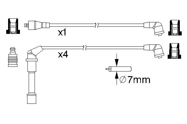 Compre 9478 NGK Fios de alta voltagem, kit