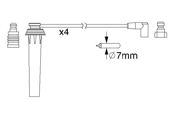 883078 ERA Fios de alta voltagem, kit