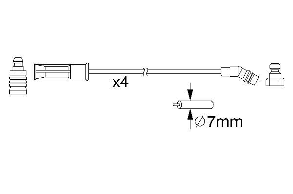 Fios de alta voltagem, kit NGK 7175
