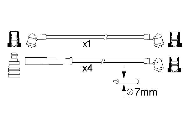 Fios de alta voltagem, kit Mitsubishi MD997462 preço, a partir de 43,35 USD