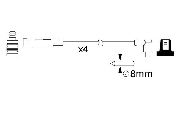 Fios de alta voltagem, kit FAE 85114 preço, a partir de 40,23 USD