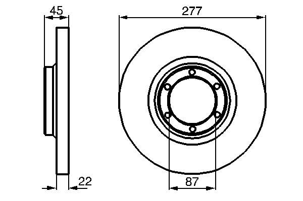 Disco do freio dianteiro 09681710 Brembo