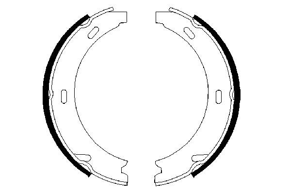 Compre 0986487344 Bosch Sapatas do freio de estacionamento