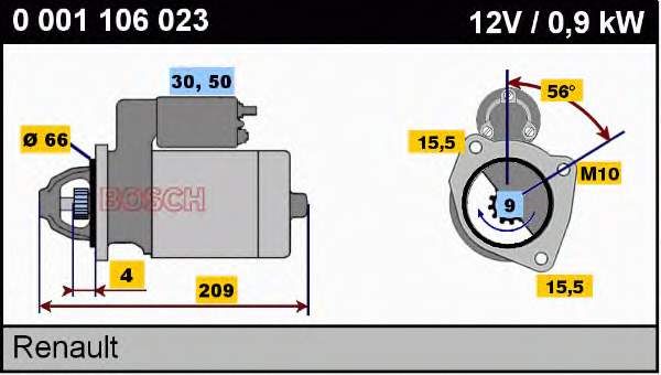 8200724810 Renault (RVI) Motor de arranco