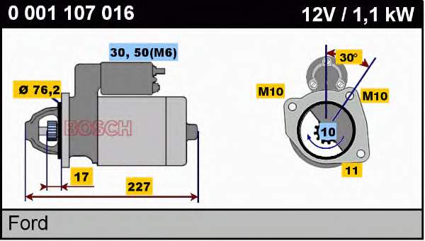 Motor de arranco Ford 0001107016 preço, a partir de 46,55 USD