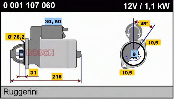 Motor de arranco 690514092010 PSH
