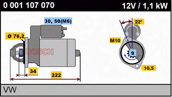 Motor de arranco VAG 012911023X preço, a partir de 86,98 USD
