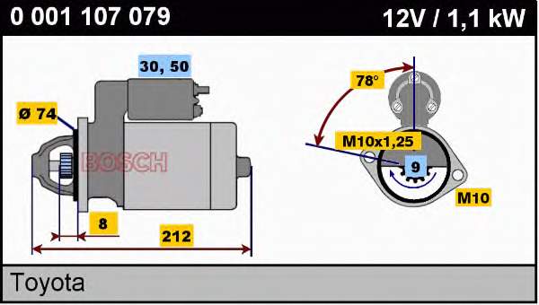Motor de arranco Toyota 2810011130 preço, a partir de 125,46 USD