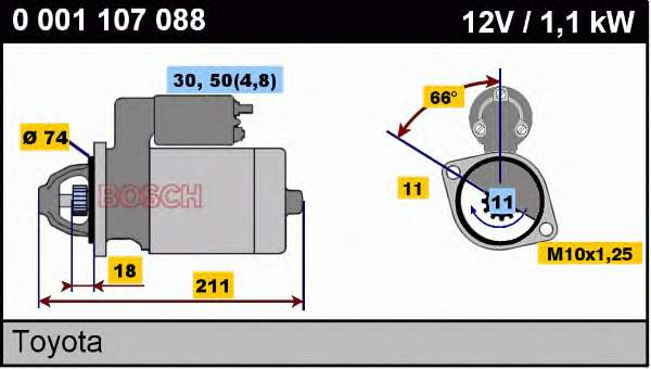 Motor de arranco Bosch 0986018480 preço, a partir de 188,03 USD