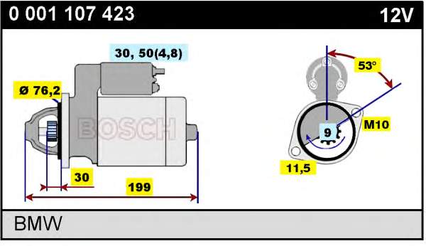 Motor de arranco 1986S00687 Bosch