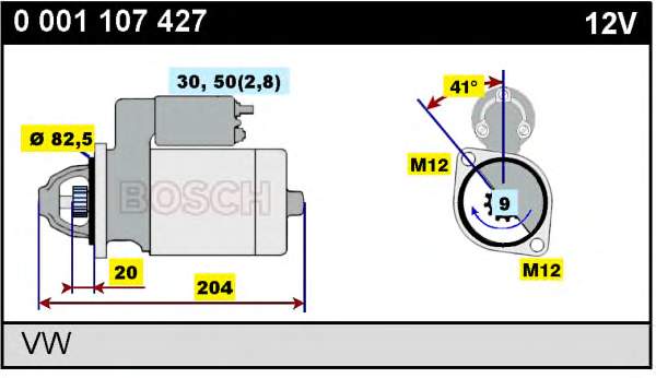 06B911023AX VAG Motor de arranco