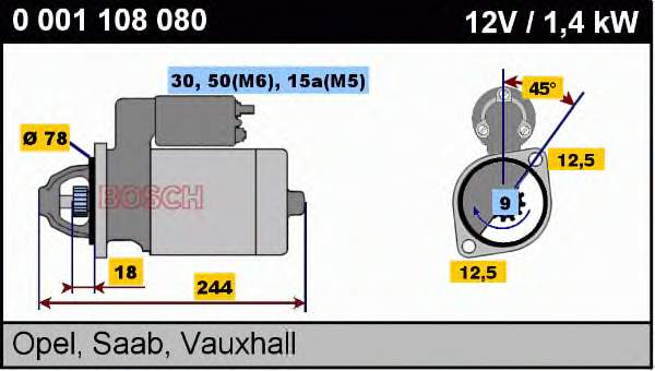 0986010690 Bosch Motor de arranco