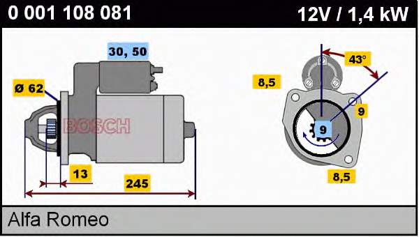 Motor de arranco 100507093010 PSH